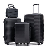 14"/20"/24"/28" 4 pcs/set in PP Spinner Wheel Luggage, Carry on Suitcase, Iron Pull Rod, Combination Password Lock, 14" Cosmetic Case
