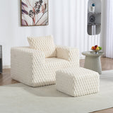 Corduroy compression sofa with Ottoman