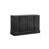 Fluted Accent Cabinet, Sideboard Buffet Cabinet with Adjustable Shelves & Outlet Holes for Living Room, Entryway, Kitchen