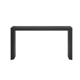 59.2"W Modern Style Console Table with Paulownia Solid Wood Veneer, Suitable for Foyer, Living Room or Entryway, Black
