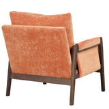 Modern Velvet Accent Chair with Wooden Legs, Comfortable Leisure Armchair for Living Room, Bedroom or Office - ModernLuxe