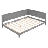 Full Size Wooden Daybed/Sofa Bed, Gray