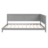 Full Size Wooden Daybed/Sofa Bed, Gray