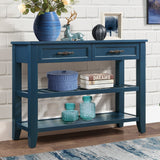 Entryway Console Table Sofa Side Table Buffet Sideboard Cabinet Display Stand Retro Accent Table with 2 Storage Drawers&2 Shelves