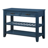 Entryway Console Table Sofa Side Table Buffet Sideboard Cabinet Display Stand Retro Accent Table with 2 Storage Drawers&2 Shelves
