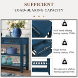 Entryway Console Table Sofa Side Table Buffet Sideboard Cabinet Display Stand Retro Accent Table with 2 Storage Drawers&2 Shelves