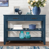 Entryway Console Table Sofa Side Table Buffet Sideboard Cabinet Display Stand Retro Accent Table with 2 Storage Drawers&2 Shelves