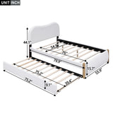 Full Size Upholstered Platform Bed with Wood Supporting Feet-ModernLuxe