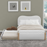 Full Size Upholstered Platform Bed with Wood Supporting Feet-ModernLuxe