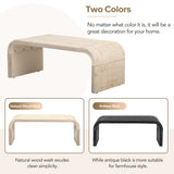 Minimalist Coffee Table with Curved Art Deco Design for Living Room or Dining Room