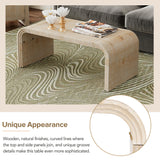 Minimalist Coffee Table with Curved Art Deco Design for Living Room or Dining Room