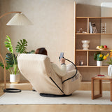 Adjustable Head and Waist, Game Chair, Lounge Chair, 360 Degree Rotatable Sofa Chair, Rotatable Seat Leisure Chair Deck Chair, Beige