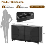 6 Drawer Fluted Dresser, Chest of Drawers with Anti-Tip Device, Clothes Storage Organizer for Bedroom, Living Room, Entryway