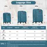 5 PCS Expandable Luggage Set, Softside Lightweight Spinner Suitcase with Duffel Bag, Tolietry Bag and TSA Lock