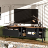 TV Stand for TVs up to 75", TV Console Media Console TV Cabinet Media Entertainment Center with Adjustable Shelves & Sliding Door