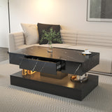LED Coffee Table,Modern Coffee Table for Living Room,Living Room Tables,Large Living Room Furniture,LED Lights
