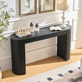 59.05'' Modern Console Table With Drawer for Entryway with Unique Vertical Stripe Design for Living Room Hallway Foyer Entrance Study