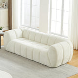 Cloud Sofa Couch, Upholstered 3-Seat Sofa, Beige