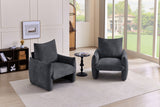 Geometric Accent Chair with Soft Cushion, Modern Single Sofa Chair Upholstered Reading Armchair Ergonomic Club Chair, Gray