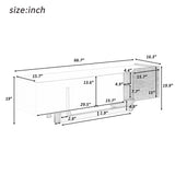 66.7'' Light Luxury TV Stand for TVs up to 70 Inches, Modern TV Cabinet with Metal Legs, 1 Drawer, 2 Cabinets and Adjustable Shelves for Living room