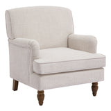 Upholstered Accent Chair Armchair Reading Chiar, Vintage, Beige - ModernLuxe