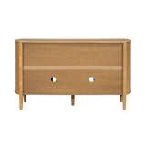 4-Door Sideboard Storage Cabinet, Large Size Entrance Cabinet, Stylish Style, Natural