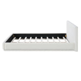 Queen Size Upholstered Platform Bed Frame with Headboard