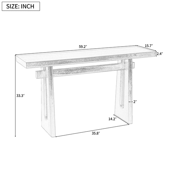 Elegant Console Table with Geometric Silhouette– Perfect Architectural ...