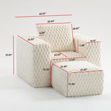 Corduroy compression sofa with Ottoman