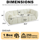 Cloud Sofa Couch, Upholstered 3-Seat Sofa, Beige