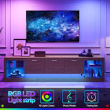 78'' Modern TV Stand with 6 Cabinets& 2 Open Compartments, Entertainment Center for TVs up to 90'', Television Console for Living Room, Bedroom, Home Theatre