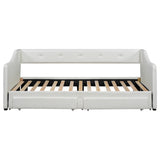 Twin XL to King Size Upholstered Daybed with 2 Storage Drawers, Convertible Daybed