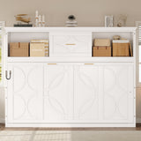 Twin Size Murphy Bed Wall Bed with Charging Station, Storage Drawer & Cabinets, Foldable Bed Cabinet Bed