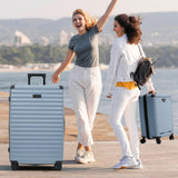 5 PCS Expandable Luggage Set, Hardside Spinner Suitcase with USB Port, Cup Holder, Duffel Bag, Tolietry Bag and TSA Lock