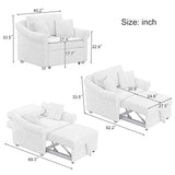 3-in-1 Convertible Sofa Bed, Folding Accent Chair, Pull-Out Sleeper Chair with Adjust Backrest