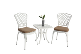 3pcs Patio Chair Set Outdoor Conversation Chat Set Garden Seating Group with Rustproof Frame, Cushion & Table