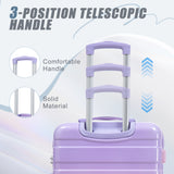 20"/24"/28" 3 pcs/set in PC Spinner Wheel Luggage, Carry on Suitcase, With Gradient Color and Combination Lock(Pink+Purple)