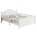 Full Size Bed For Kids, Wood Full Platform Bed with Headboard and Footboard