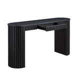 59.05'' Modern Console Table With Drawer for Entryway with Unique Vertical Stripe Design for Living Room Hallway Foyer Entrance Study