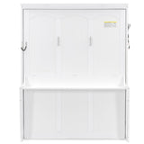 Queen Size Murphy Bed with Desk,LED Lights and USB Charging Station