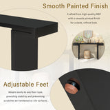 Large 60-Inch Console Table with Geometric Clean Lines Design,Stylish Entryway Table with Painted Finish and Adjustable Feet,Suitable for Living Room,Entryway,Hallway