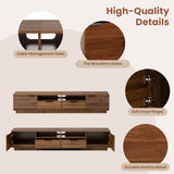 78 inch Modern TV Stand for TVs up to 85", Entertainment Center with Deep Drawer & Cable Management, Soft-Closing Hinges for Living Room