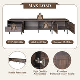 78 " Mid Century Modern TV Stand for 65+ Inch TVs, TV Console with Storage Cabinets for Living Room, Entertainment Center Storage