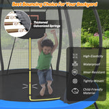 Trampoline with Basketball Hoop, Enclosure net and Ladder, Outdoor Trampoline for Kids, Recreational Backyard Trampoline