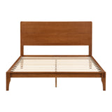 Queen Size Bamboo Platform Bed Frame with Wood Support Slat, Mid-Century Modern Style, Easy Assembly, Brown-ModernLuxe