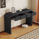 Modern Console Table with 2 Storage Drawers, Fluted Entryway Table with Rounded Silhouette for Hallway Living Room and Entryway