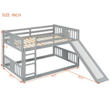 Full Over Full Bunk Bed with Ladder & Slide