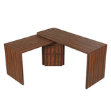 90" L-Shaped Desk with 3 Drawers, Modern 360° Rotating Wood Executive Desk, Corner Office Workstation for Home Office
