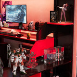 Full Size Gaming Loft Bed with Power Hub, RGB Lights & Cable Management, Wood Bed Frame, Integrated Desk & Storage