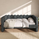 Queen Size Daybed Bed Upholstered Sofa Bed, Gray